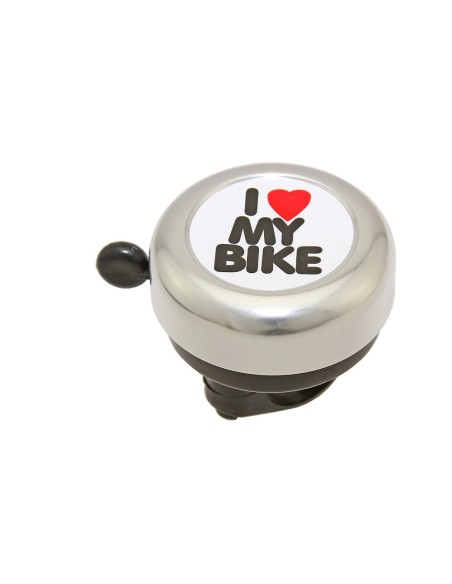 I Love My Bike Bell Silver.